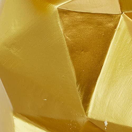Estatua decorativa de perro poliresina 9" x 11" x 30" oro miniatura 7