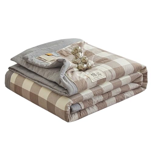 Primaverile Estivo Copriletto Trapuntino Cotone Per Letto Per Singolo/ Matrimoniale/Una Piazza e Mezza Morbida Coperta Leggera Trapunta Estiva Morbido E Confortevole(Color 24,150x200cm/only 1 Quilt)