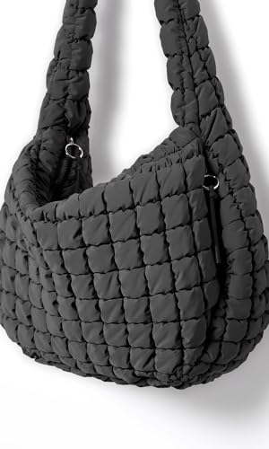 Image of ODODOS Quilted Carryall Tote Bag for Women Crossbody Hobo Lightweight Padding Shoulder Bag