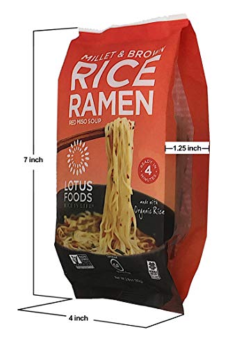 Lotus Foods 0070895360103 Bulk Food Organic Millet & Brown Rice Ramen Noodles With Red Miso Soup, Gluten-Free Easy To Cook & Healthy Japanese Noodles thumb #7