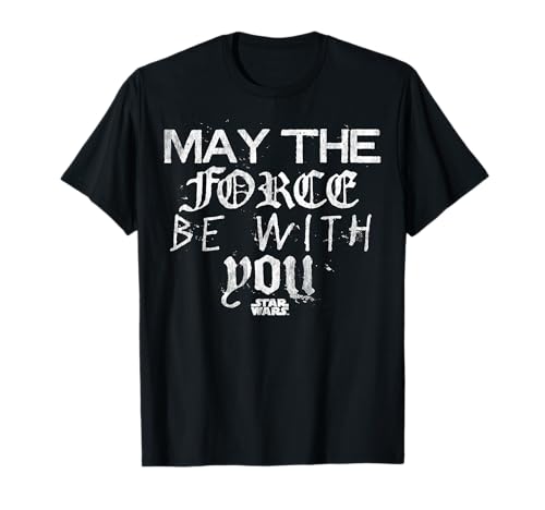 T-shirt Star Wars May The Force Be With You avec imprimé graphique rétro de qualité