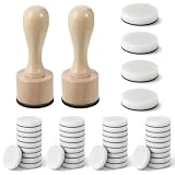 46Pcs Mini Ink Blending Tool Set Round Foam Refills 2 Mini Applicator Tools and 44 Replacement Foam Pads for Scrapbooking Craft Stamp Painting Drawing Distressing Blending