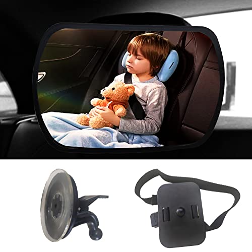 Venveal Baby Car Mirror, Baby Mirror Car Suction Cup Car Seat Mirror For Baby Rear Facing Forward Facing Infant Mirror Adjustable Child Safety Wide Clear Rear View Mirror #TOP7