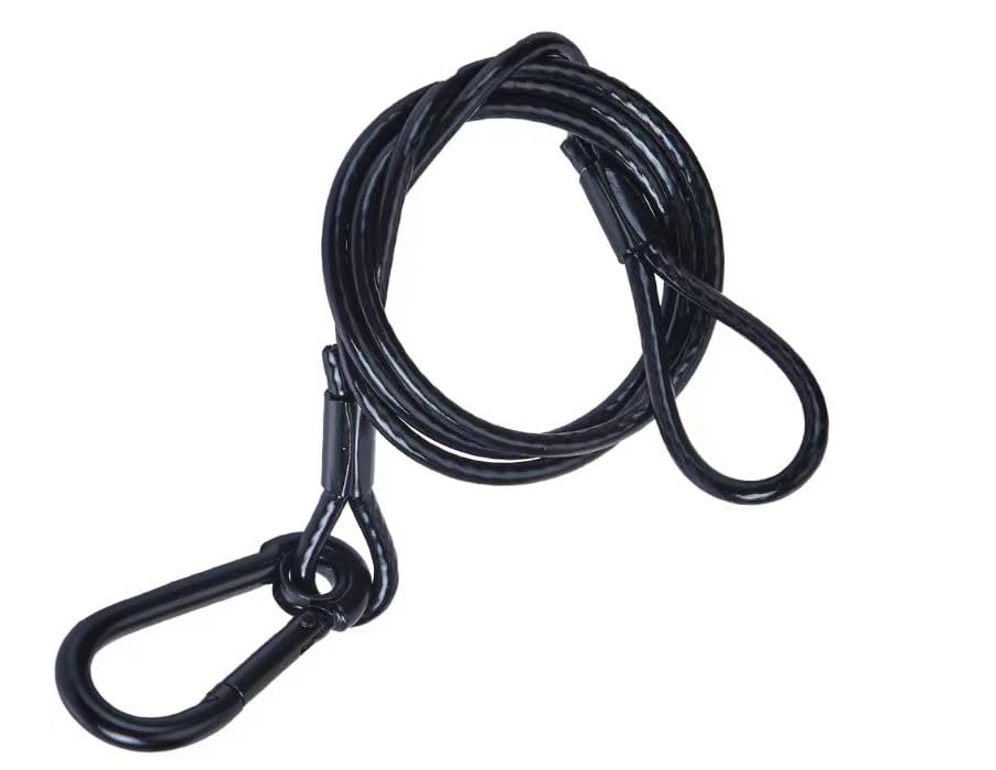 Stage Lights Safety Cable Balck, 10PCS Olaalite Premium 110lb Load Duty and 4mm in diameter Safety Cable, 26’’ Stainless Steel Safety Rope for Stage Lighting Party or DJ Lighting
