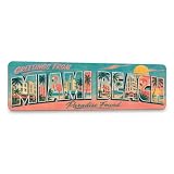 Vintage 'Greetings From Miami Beach' Retro Postcard Metal Sign