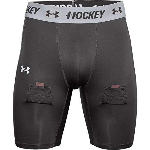 Under Armour Men's Hockey Compression Shorts , Jet Gray (010)/Mod Gray , Xx-Large #TOP25