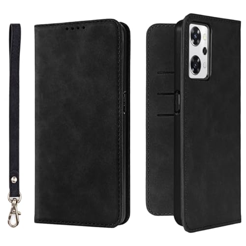 NanHou OPPO Reno 9A/7A ケース 手帳型 つや消し レザー スタイル質感 A201OP カバー 手帳型 耐衝撃 保護カバー 内蔵マグネット 財布型 CPH2353 携帯カバー カードポケット スタンド機能 リストバンド OPPO Ren