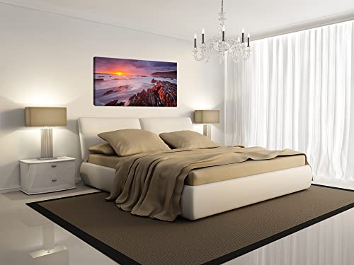 Yyyyhpp Yp1175 Canvas Print Nature Wall Art Sunset Over The Ocean In Garden Route Np South Africa Framed Poster Ready To Hang For Living Room Bedroom Home And Office Wall Decor #TOP2