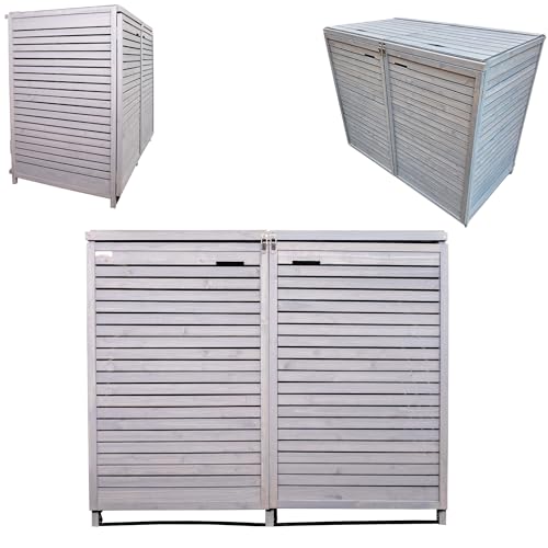 1.35m x 1.14m Large Grey Wooden Outdoor Ga...