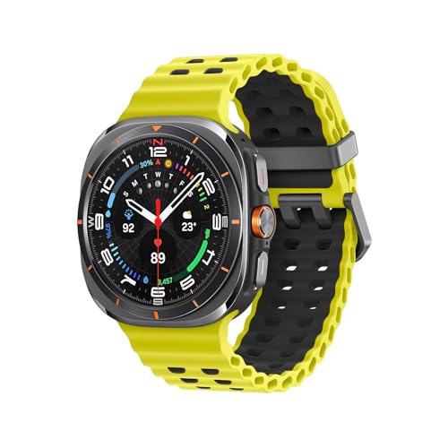 Ocean Bracelet de rechange en silicone pour Samsung Galaxy Watch Ultra, 47 mm, homme/femme, respirant et doux, pour le sport, pour Samsung Watch Ultra, 47 mm, pour le sport