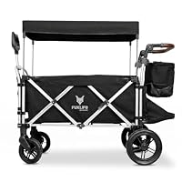 FUXLIFE Chariot Pliable FX-CT500 Gris • Chariot de Transport pour Enfants avec Toit Pare-Soleil • intérieur rembourré Confortable • Roues Tout-Terrain Robustes FUXLIFE Chariot Pliable FX-CT500 Gris • Chariot de Transport pour Enfants avec Toit Pare-Soleil • intérieur rembourré Confortable • Roues Tout-Terrain Robustes