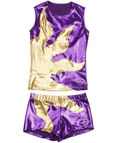Obersee | Cheerleader Costume For Girls | Uniform Set For Cheerleading | Purple Sun | Cl Child (8-10 Years) | O3Chset015Cl #TOP12