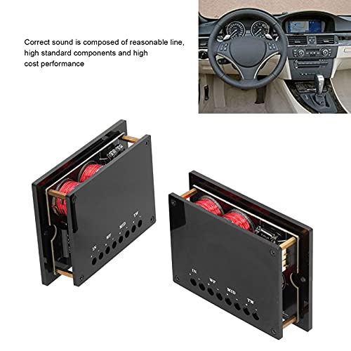 Divisor de frecuencia de audio de 3 vías 300W en ABS negro para altavoces de coche, 2 uds 3