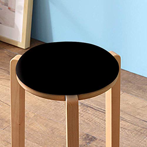 Lominc Memory Foam Round Chair Pad, Anti-Slip Soft Round Chair Seat Cushion Black, 11 Inch #TOP1