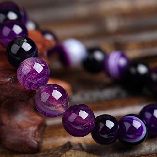 SHOP-STORY - Bracelet «Spiritualité» en Agates Violette – vue 2