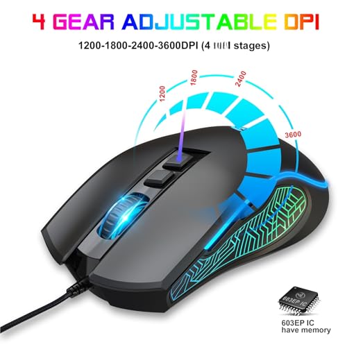 Teclado Gamer Karlak V700BW+X100 USB con RGB miniatura 3