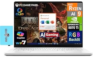 ASUS ROG Zephyrus AI Gaming Laptop 14.0&quot; 120Hz OLED 2.8K Display (AMD Ryzen AI 9 HX 370, GeForce RTX 5070 Ti 12GB, 32GB LPDDR5X, Win 11 Pro) w/MS 365 Personal, DKZ USB Port Expander