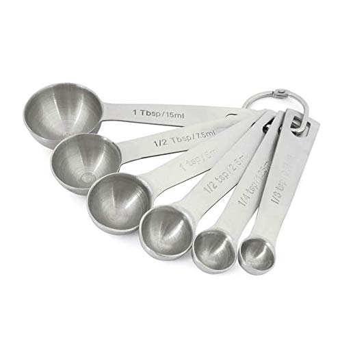 Fengtaike Lot de 6 cuillères doseuses en acier inoxydable 304 - Cuillères doseuses - Tasses - Liquide de mesure et ingrédients secs Cover