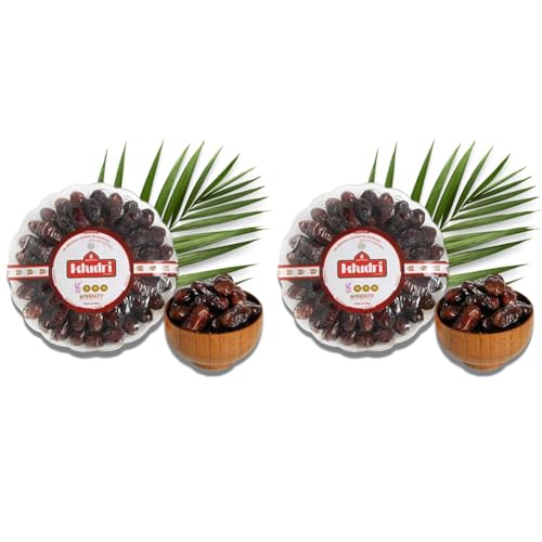 nadaty Dattes Khudri Rouges Assiette Mini 450g - NADATY - Un Délicieux Cocktail de Minéraux (Lot de 2)