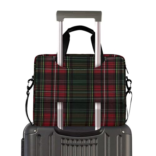 Maletín para portátil ALAZA Green Red Tartan Plaid 13-15.6" miniatura 4