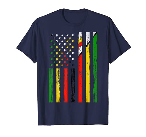Zimbabwe Flag America US It is in my DNA Gift Zimbabweans T-Shirt
