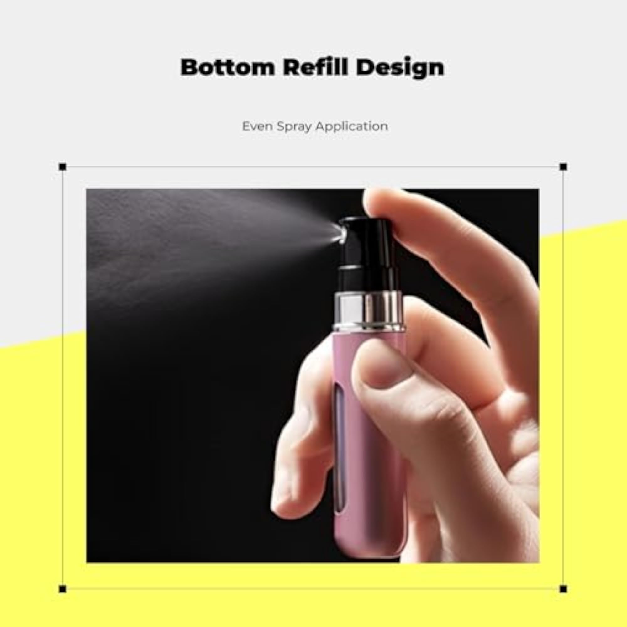 Perfume Atomizer, Refillable Spray Bottle, Matte Pink