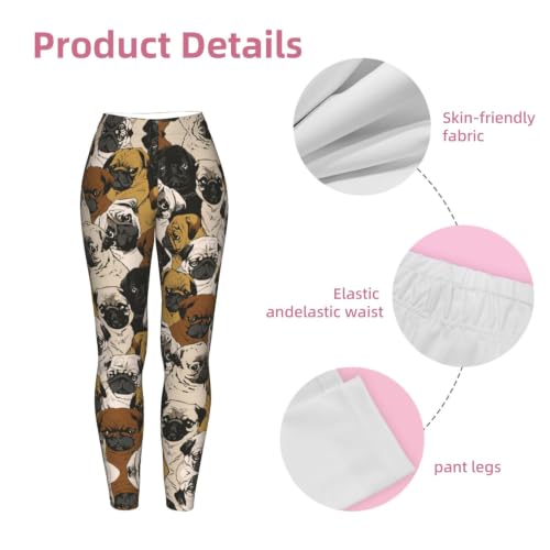 Leggings de compresión de pug mallas cómodas sin transparencias mujer 6