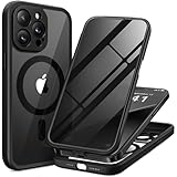 BERFY for iPhone 14 Pro Max Case, Compatible with MagSafe, Built-in Privacy Screen Protector and Camera Protection, Anti-Spy Full Body Shockproof Clear Phone Case for 14 Pro Max 6.7