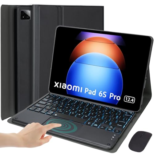 EHLCYS Touchpad Keyboard Case for Xiaomi Pad 6S Pro 12.4-inch