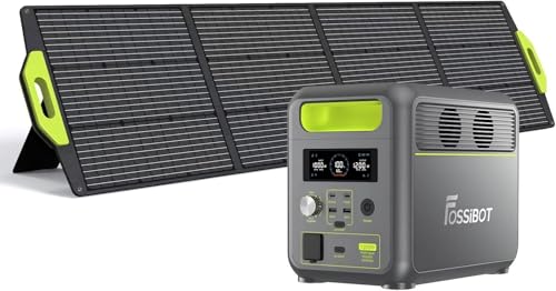 FOSSiBOT F1200 Solargenerator mit 200W Solarpanel, 1200W Tragbare Powerstation 1024Wh LiFePO4 with â€¦ – Miniatur