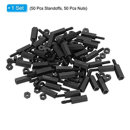PATIKIL M2 Nylon Hex Standoff Screws Nuts, 1Set/100Pack PCB Male Female Threaded Kit for Motherboards Computer Cases - Image 3