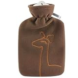 Hot Water Bottle with Cover - Hot Cold Pack Made of Burst Resistant Thermoplastic with Fleece Sleeve