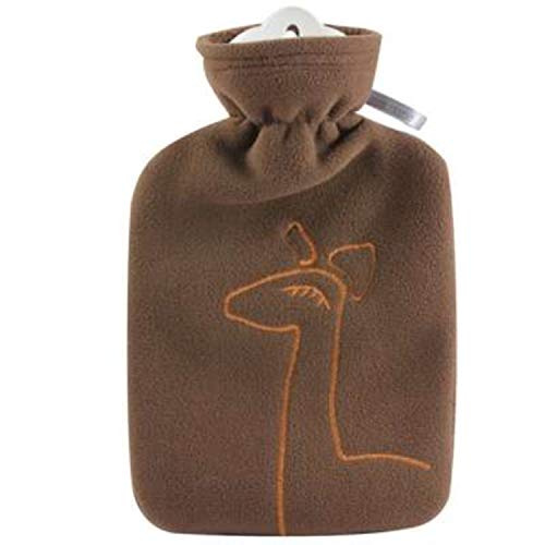 Hot Water Bottle With Cover - Hot Cold Pack Made Of Burst Resistant Thermoplastic With Fleece Sleeve Helps Relieve Muscle Aches & Pains, Menstrual Cramps (1.8 L Brown Deer Application) #TOP7