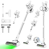 掃除機 コードレス【2026衝撃のデビュー！業界革新！320Kpa超強力吸引・50分連続稼働・自立式・革新版グリーンLEDライト・LED液晶ディスプレイ】2WAY コードレス掃除機 3段吸引力 低騒音 軽量 サイクロン 絡まないヘッド 伸縮パイプ HEPA多重濾過 着脱式バッテリー スティッククリーナー フロア/カーペット/カーテン/ソファ/車に適用 家庭用 年末お掃除 PSE認証済み 3年保証