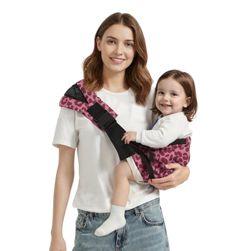 Hip Carriers For 8-40lbs, Pink Leopard Print