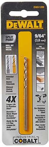 Dewalt Drill Bit, Pilot Point, Industrial Cobalt Alloy Steel, 9/64-Inch (Dwa1209) #TOP1