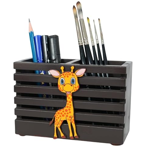 Image of Decorative Embossed Design Pencil and Pen Stand | Desk Organizer for Stationery Storage | Suitable for Office Desk, Study Table, Home and Workspace Use (Design 18)