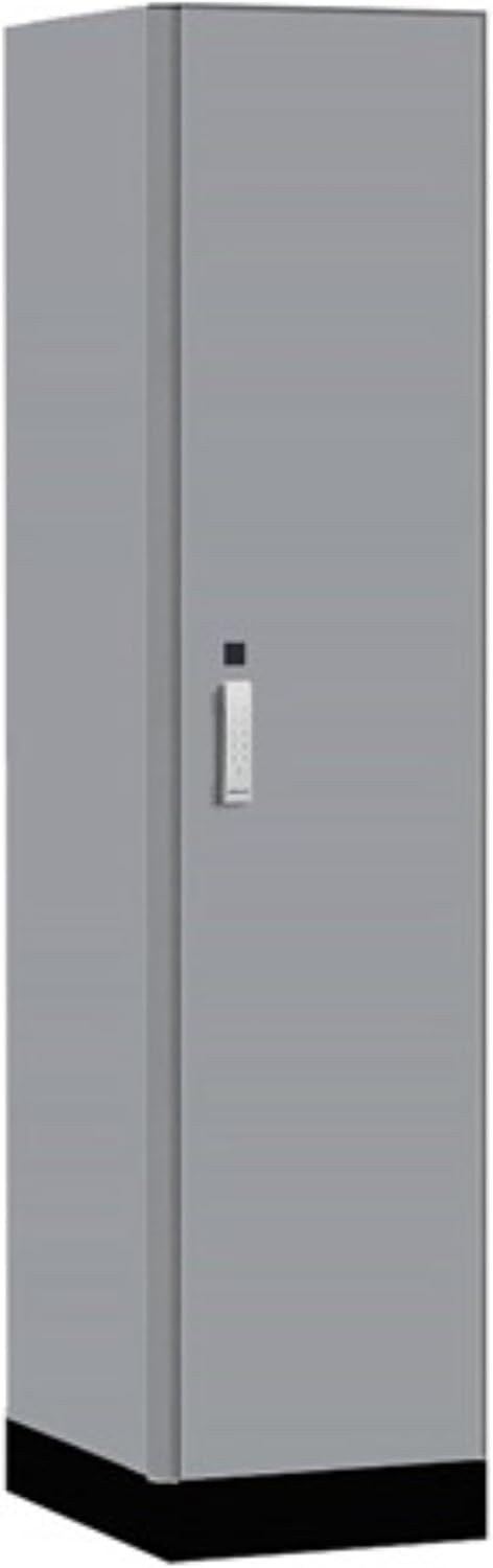 Salsbury 18" Wide Premier Wood Locker-Single Tier-1 Wide-6 Feet High-21 Deep-Winter Fog-Silver Electronic Locks