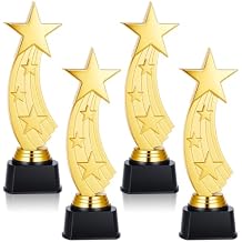 Quelay 9.5 Inch Trophy Awards Gold Plastic Trophies Bulk for Employee Recognition, School Prize, Motivational Gift, Celebrating Outstanding Achievement, Competition