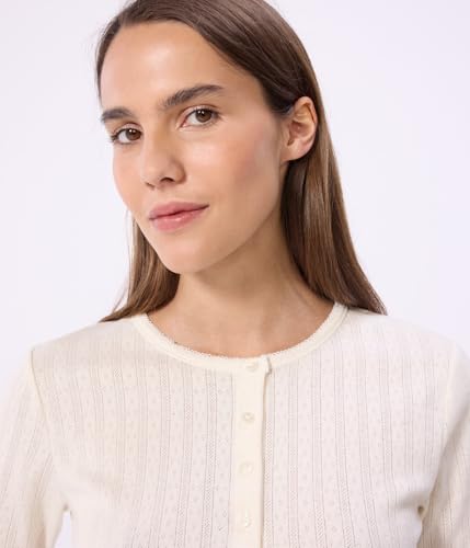 Vêtements Petit Bateau Tee shirt en coton manches courtes uni pour Femme - vue 5