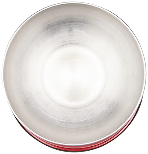 Comedouro Aluminio Medio Alto para Gatos e Pets, Cor: Vermelho Pigmentado