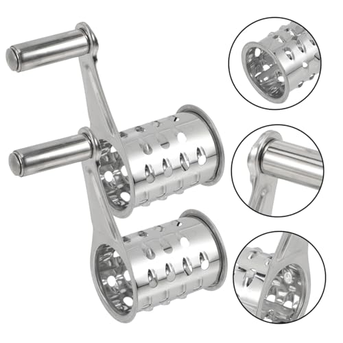 Rallador giratorio manual Alipis acero inoxidable 2 piezas miniatura 4