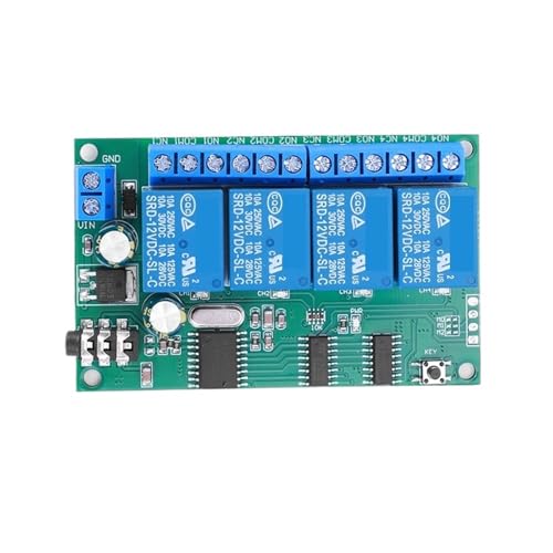 Décodeur DTMF 4 canaux AD22B04 avec relais de télécommande audio DC 12V pour automatisme