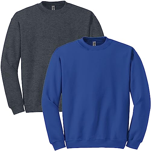 Image of Gildan Men's Cotton Spandex Polyester Blend Crew Neck Sweatshirt