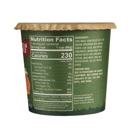 Kodiak Cakes HJM-3520 Instant Protein Maple & Brown Sugar Oatmeal In A Cup thumb #3
