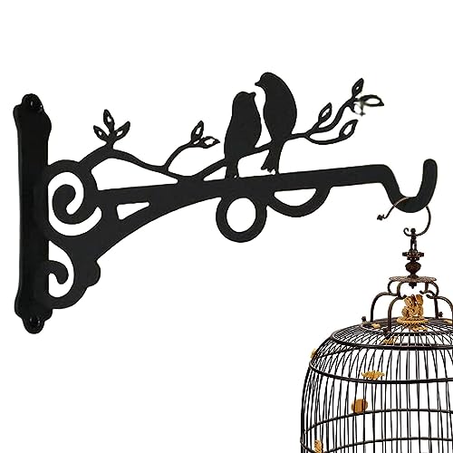 Fulenyi - Soporte de metal para pared, percha de metal resistente a la oxidación, gancho para colgar en la pared, para campanillas eólicas, jardineras, comedero para pájaros