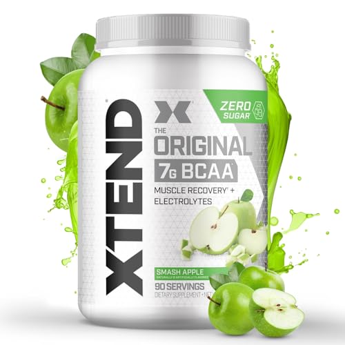 Scivation Xtend XTEND Original BCAA Powder 7g BCAA and 2.5g L-Glutamine, Sugar Free Post Workout Muscle Recovery Drink with Amino Acids for Men & Women, 90 Servings