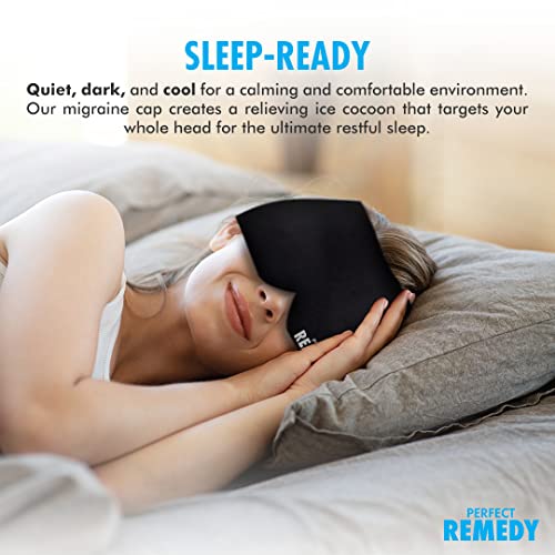 Perfect Remedy Ice Pack Migraine Relief Cap - Headache Relief Hat For Migraine Ice Head Wrap, 360° Migraine Cap, Migraine Head Wrap & Headache Relief Cap, Sinus Mask #TOP7