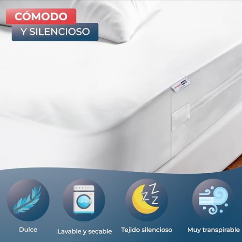 Miniatura 6 de Wrappybag Funda Impermeable Para Colchón Anti-Chinches Ácaros Funda Protectora Sin Tratamiento Químico Para Colchones De 90x190 Disponibles En 15 Tamaños Y Alturas