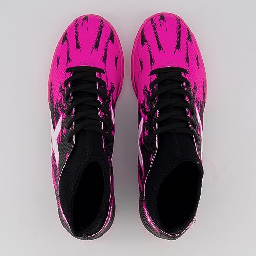 Chuteira Oxn Fusion Grip 3 Neo Futsal Preta e Rosa